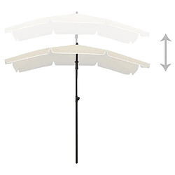 Helloshop26 Parasol de jardin avec mât 200 x 130 cm sable 02_0008320