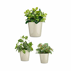 Ibergarden Set de pots Ø 14 cm Ø 22 cm Ø 17 cm Cónica 3 Pièces Gris