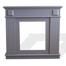 Mobili Rebecca Cadre Décorative Cheminée Décoration Mdf Gris 100x109x26