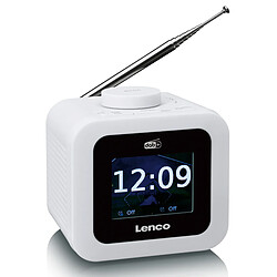 Lenco Radio-réveil DAB+/FM avec écran couleur CR-620WH Blanc