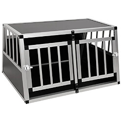 vidaXL Cage pour chien à double porte 89 x 69 x 50 cm