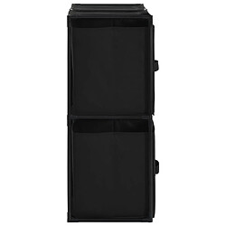 Acheter vidaXL Armoire de rangement avec 4 paniers tissu Noir 63x30x71cm Acier