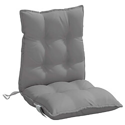 Acheter vidaXL Coussins de chaise à dossier bas lot de 6 gris tissu oxford