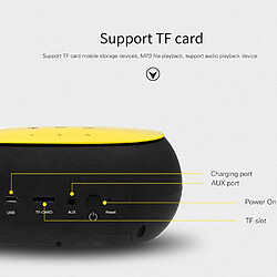 Avis Universal Haut-parleur BluetoothHaut-parleur portableHaut-parleur portableHaut-parleur extérieur sans filSon stéréo Carte FM TF Subwoofer | Subwoofer (noir et jaune)