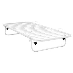 Acheter Vente-Unique Lit sommier d'appoint pliant ADONIS - 90x190 cm - Métal - Blanc