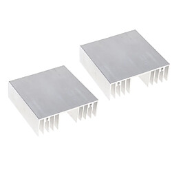 Acheter Paquet De 2 Ailerons De Refroidissement En Aluminium, Dissipateur De Chaleur 100 * 33 * 100mm Pour La Lumière D'unité Centrale De Traitem