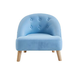 Acheter Vente-Unique Fauteuil pour enfant en tissu 100% coton MAGGIE - Bleu pastel