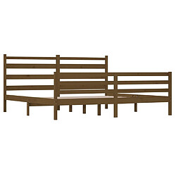 Acheter Maison Chic Lit adulte - Lit simple Cadre de lit,Structure du lit Contemporain Bois massif de pin 200x200 cm Marron miel -MN54908