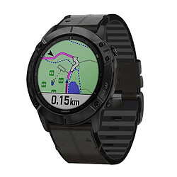 Bracelet en PU + silicone Surface de 22 mm noir pour votre Garmin Watch