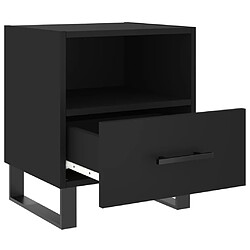 Acheter vidaXL Tables de chevet 2 pcs noir 40x35x47,5 cm bois d’ingénierie