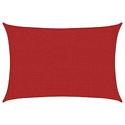 vidaXL Voile d'ombrage 160 g/m² Rouge 2,5x3,5 m PEHD