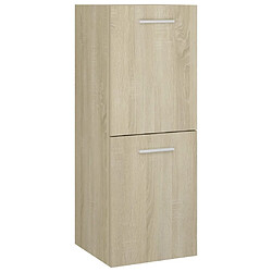 Maison Chic Armoire de salle de bain,Meuble de rangement,Meuble haut Chêne sonoma 30x30x80 cm Aggloméré -GKD769234