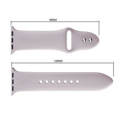 Avis Wewoo Bracelet Bande de montre en silicone à double rivet pour Apple Watch séries 3 et 2 1 38 mm (violet clair)