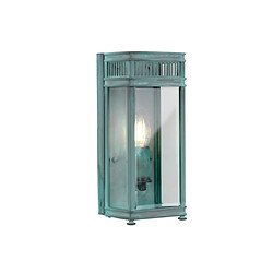 Elstead Lighting Applique murale extérieur Holborn Verre Transparent,Laiton Vert-de-gris