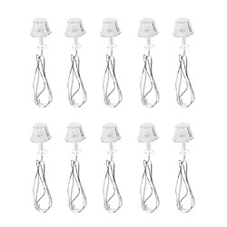 10pcs 1: 25 Miniature Lampe Or Table Éclairage Décoration Dollhouse Décoration 18mm