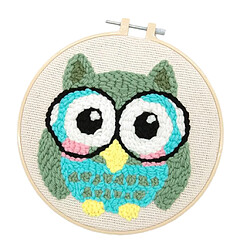 Acheter 2 Ensembles Animaux Hibou Poinçon Aiguille Kits Avec Poinçon Broderie Stylo Bricolage Artisanat