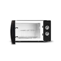 Schneider SMW23VMB - Micro ondes gril Vintage - 23 litres - 6 niveaux de puissance - Plateau tournant (27cm) - Noir