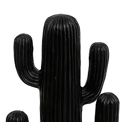 Pegane Lot de 2 Cactus décoratifs, décorations d'extérieur coloris noir - Longueur 28 x Profondeur 14,5 x Hauteur 57 cm