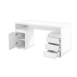 Acheter Vente-Unique Bureau avec rangements SERGUEI - MDF laqué blanc