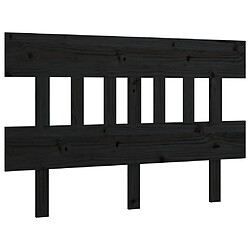 vidaXL Tête de lit Noir 153,5x3x81 cm Bois massif de pin