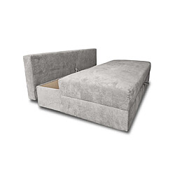 Bestmobilier Lucina - canapé droit 3 places - convertible avec coffre - en velours