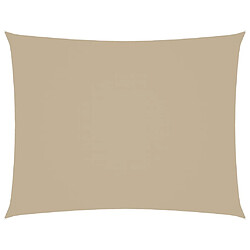 ComfortXL Voile De Parasol Tissu Oxford Rectangulaire 2,5x4 M Beige