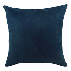 Taie d'oreiller Throw Taie d'oreiller en daim velours de couleur unie bleu foncé-60x60cm