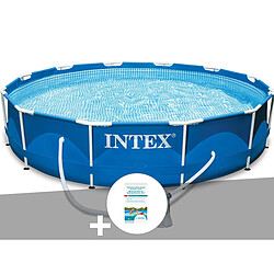 Kit piscine tubulaire Intex Metal Frame ronde 3,66 x 0,76 m + Kit de traitement au chlore