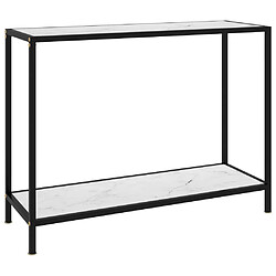 vidaXL Table console Blanc 100x35x75 cm Verre trempé