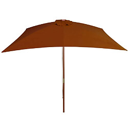 Avis Maison Chic Parasol Jardin | Parasol d'extérieur avec mat en bois Terre cuite 200x300 cm - GKD67647