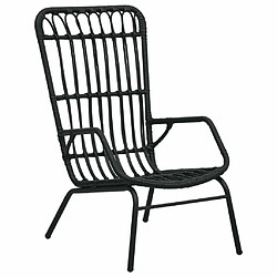 Maison Chic Chaise de jardin - Fauteuil d'extérieur Résine tressée Noir -MN95500