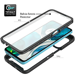 Coque en TPU 3 en 1 pour votre Motorola Moto G52 4G - bleu clair