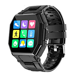 Universal Noir Bluetooth Appelé Smartwatch Homme Full Touch IP67 Imperméable Exercice Fitness Suivi Tension Artérielle Fréquence cardiaque Smartwatch