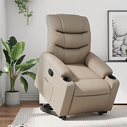 vidaXL Fauteuil inclinable Cappuccino Similicuir