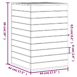 vidaXL Panier à linge 44x44x66 cm bois massif de pin pas cher