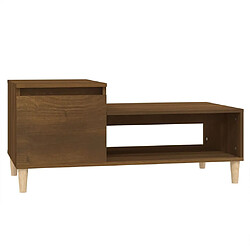 vidaXL Table basse Chêne marron 100x50x45 cm Bois d'ingénierie