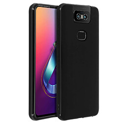 Avizar Coque Asus ZenFone 6 Silicone Gel Flexible Résistant Ultra fine - Noir