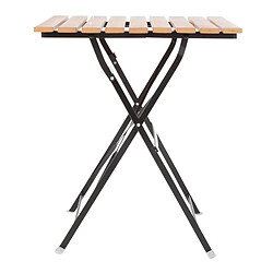 Acheter Table Bistro Imitation Bois Carrée 600 mm - Bolero