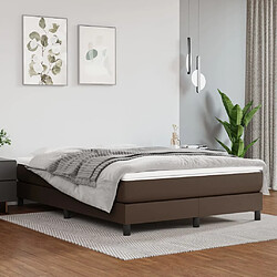 vidaXL Cadre de lit sans matelas marron 140x200 cm similicuir