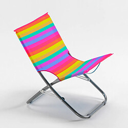 Beach And Garden Design Chaise de plage pliante multicolore facile à transporter Rodeo Rainbow