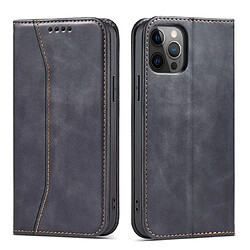 Ozzzo magnet fancy coque coque pour iphone 12 pro max pouch wallet card support noir