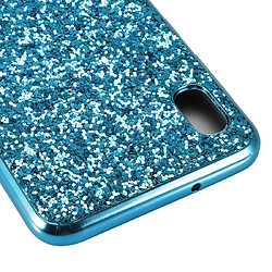 Acheter Wewoo Coque Souple TPU antichoc en poudre paillettée pour Galaxy A10 bleu