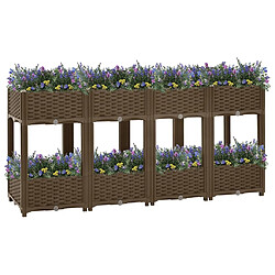 Maison Chic Jardinière,Lit surélevé - Bac à fleurs - pot de fleur 160x40x71 cm Polypropylène -GKD32489