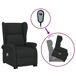 vidaXL Fauteuil de massage Noir Tissu