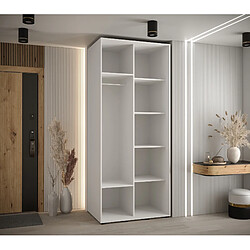 Avis Abiks Meble Armoire à portes coulissantes Davos 2 H235.2 x L120 x P60 2 portes coulissante (Blanc/Blanc/Or)