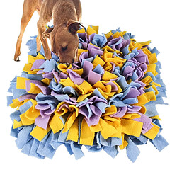 Wewoo Jouet pour Puzzle mordant chien chat fourrage reniflant tapis Slow Food couverture de formation de jaune bleu