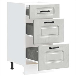 Acheter vidaXL Armoire de cuisine Kalmar gris béton bois d'ingénierie