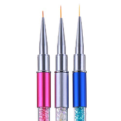 Avis 3pcs Pro Nail Art Paint Brush Paint Pen Pour Ongles En Acrylique Style Mixte 02