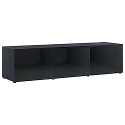 vidaXL Meuble TV Noir brillant 120x34x30 cm Bois d'ingénierie