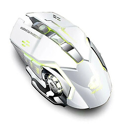 Universal (blanc) 6 bouton 2400dpi sans fil de gibier mécanique souris souris LED optique